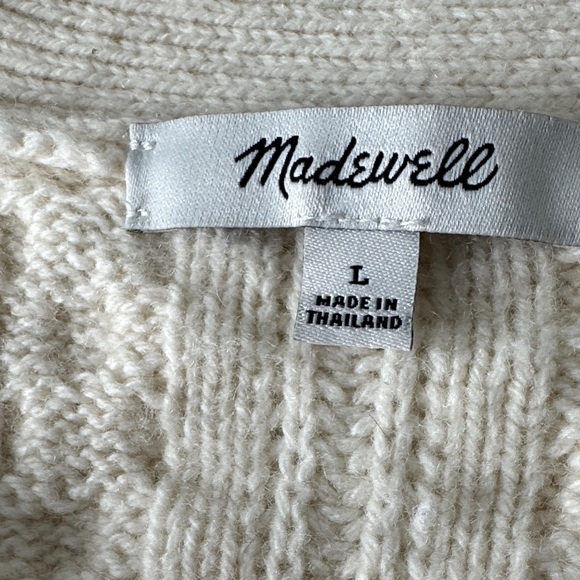 Madewell Cream Cable Knit Cardigan - Picture 3 of 6